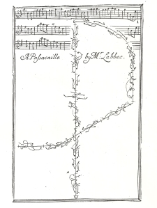 L’Abbé’s Passacaille from Pemberton’s Essay (1711), plate 1.